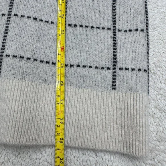 Madewell Ryder Cardigan Women's Merino Wool Blend Black Windowpane pattern, Sz S - Picture 7 of 8